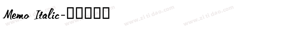 Memo Italic字体转换